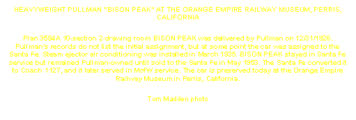 Text Box: Pardon our dust while we move the pullmanproject web site to this new hosting service. I’ll be updating and editing the pages one by one, and will also upload a new version of the database incorporating all of the corrections found in the last two years.
TCM 4/12/10